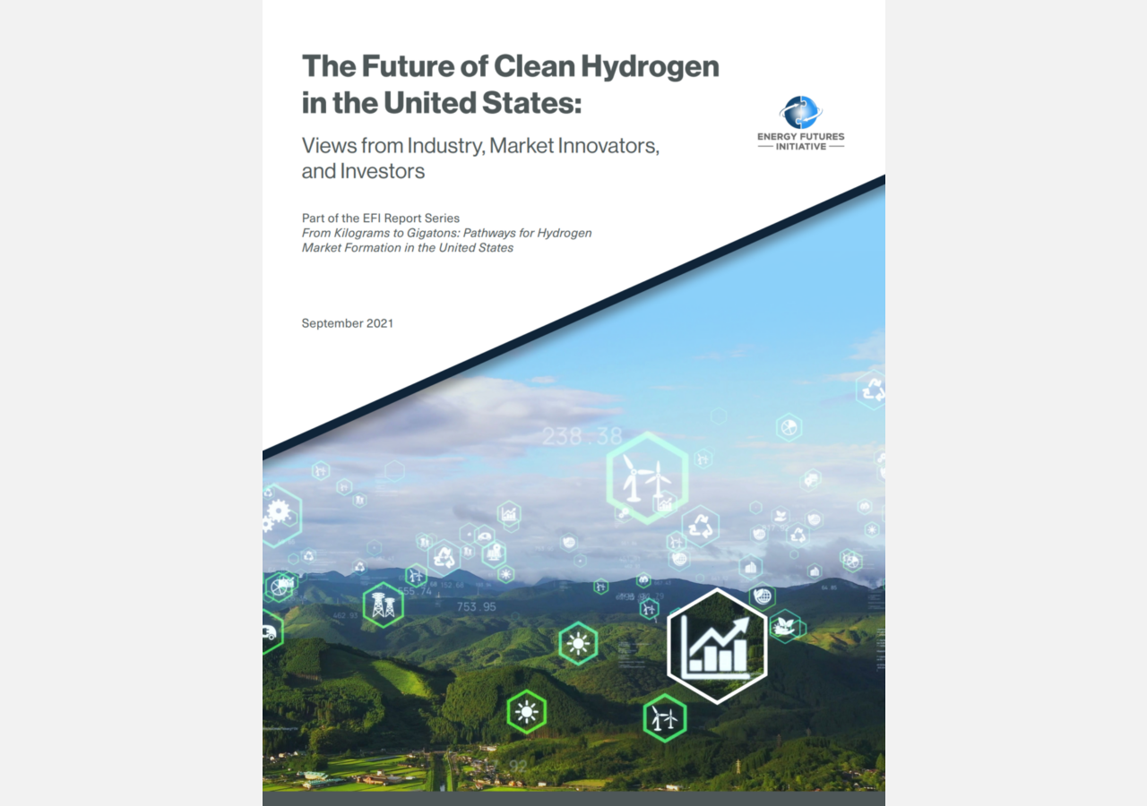 Image of report titled The Future of Clean Hydrogen in the United States: Views from Industry, Market Innovators and Investors