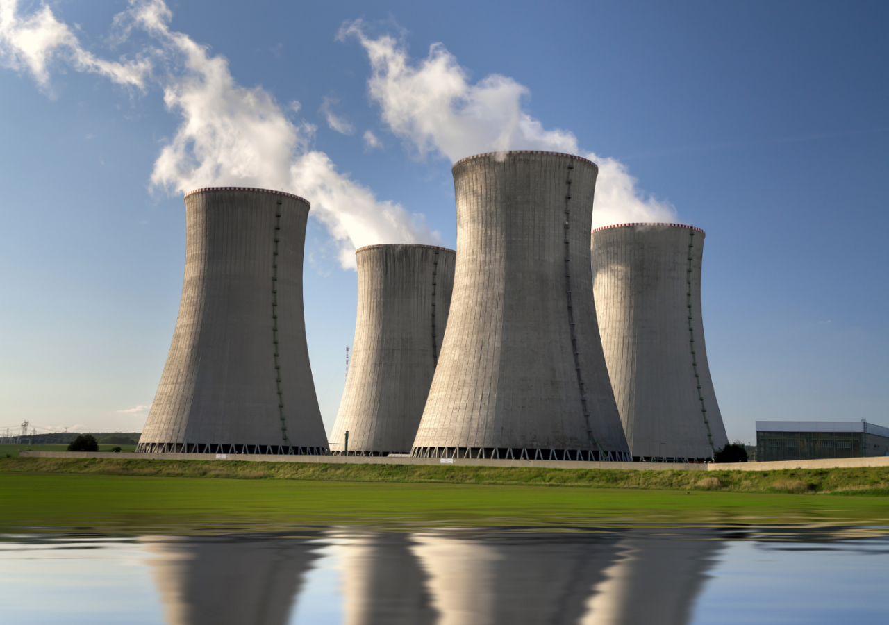 Photo of nuclear power plant Dukovany in Czechia.