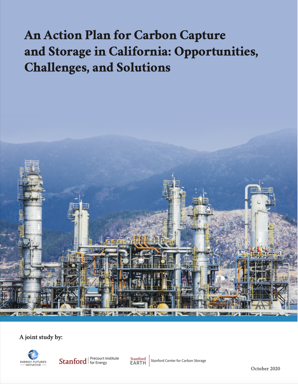 Cover for An Action Plan for Carbon Capture and Storage in California report