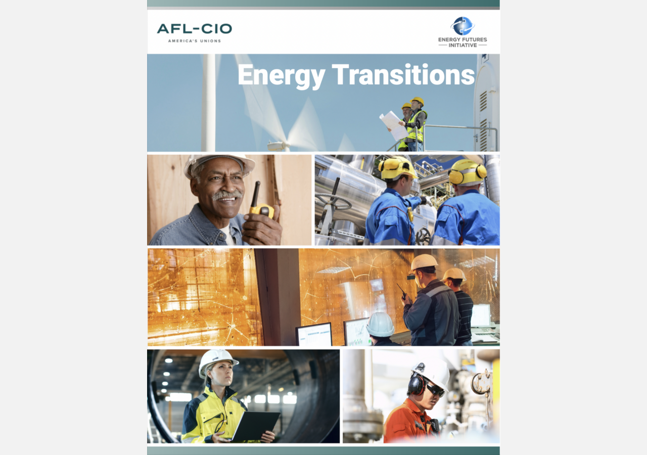Cover for AFL-CIO_Energy Transitions report