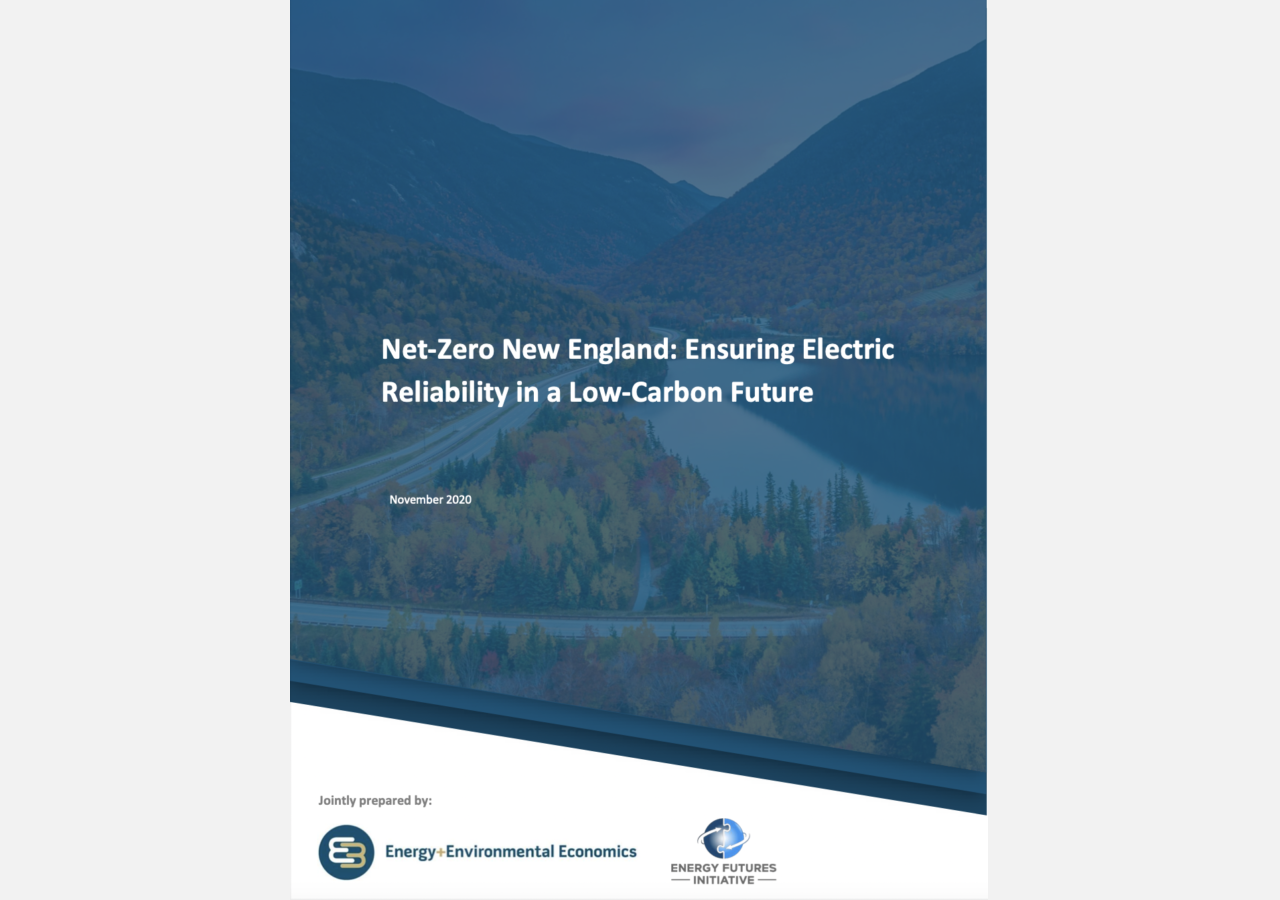 Cover for Net-Zero New England report