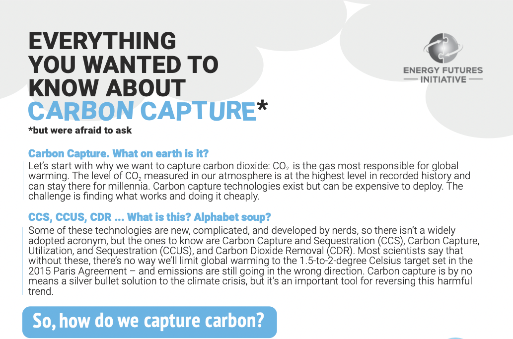 Cover Image of Carbon Capture Factsheet