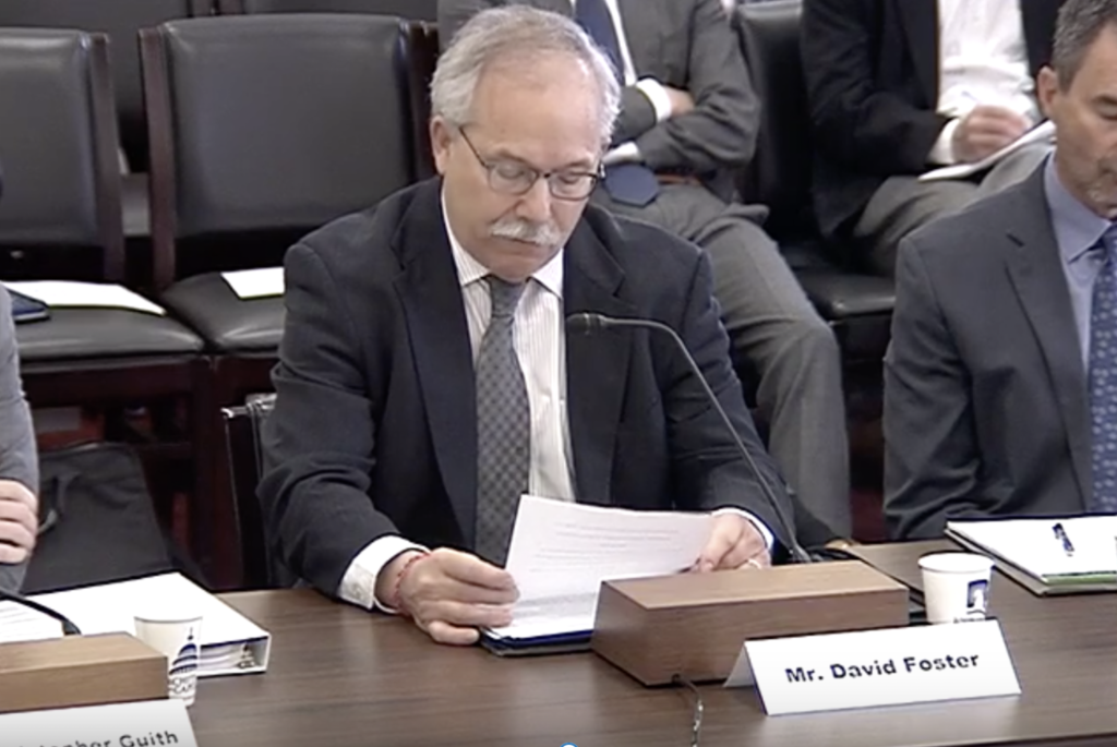 Foster testifies before House Select Committee on Climate Crisis
