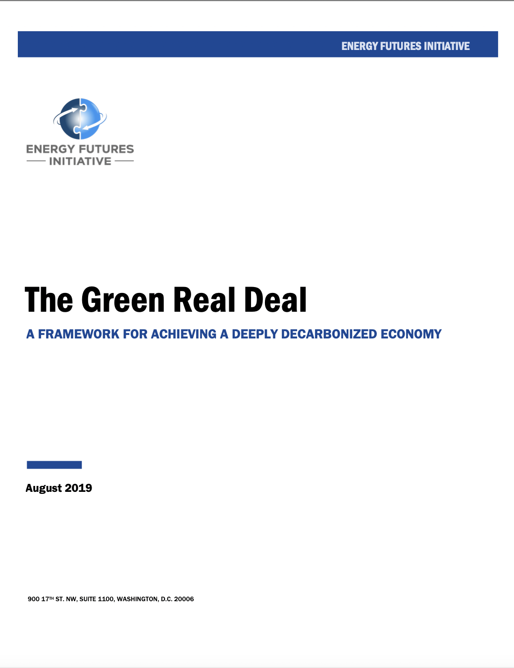 Cover of The Green Real Deal report.