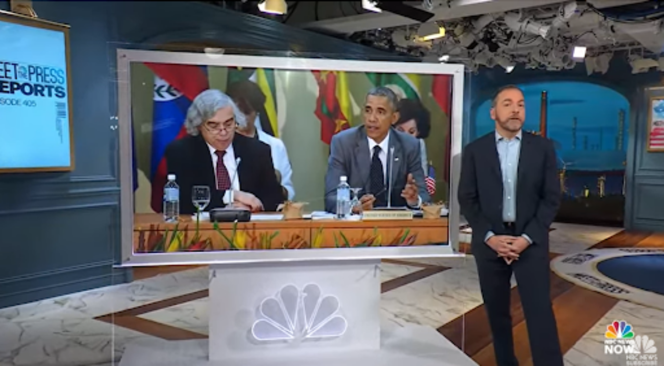 Video Capture of Ernest Moniz and former President Barack Obama with Chuck Todd