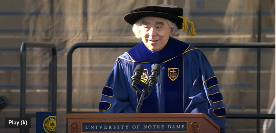 Moniz addresses Notre Dame’s 2022 graduates
