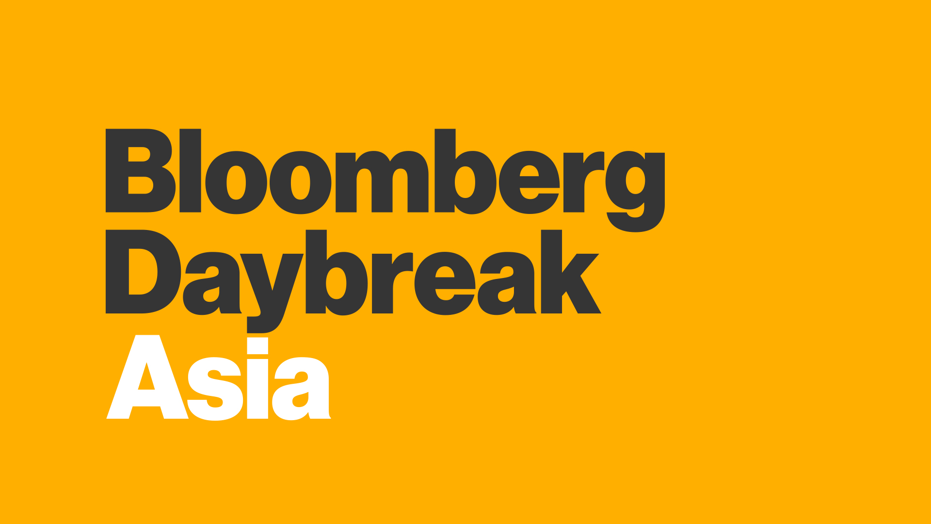 Bloomberg Daybreak Asia