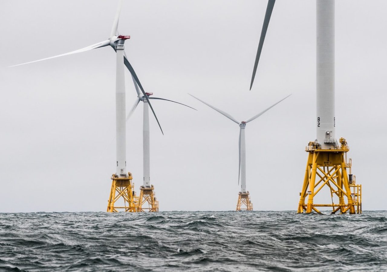 Photo of Block Island Wind Farm off the coast of Rhode Island
