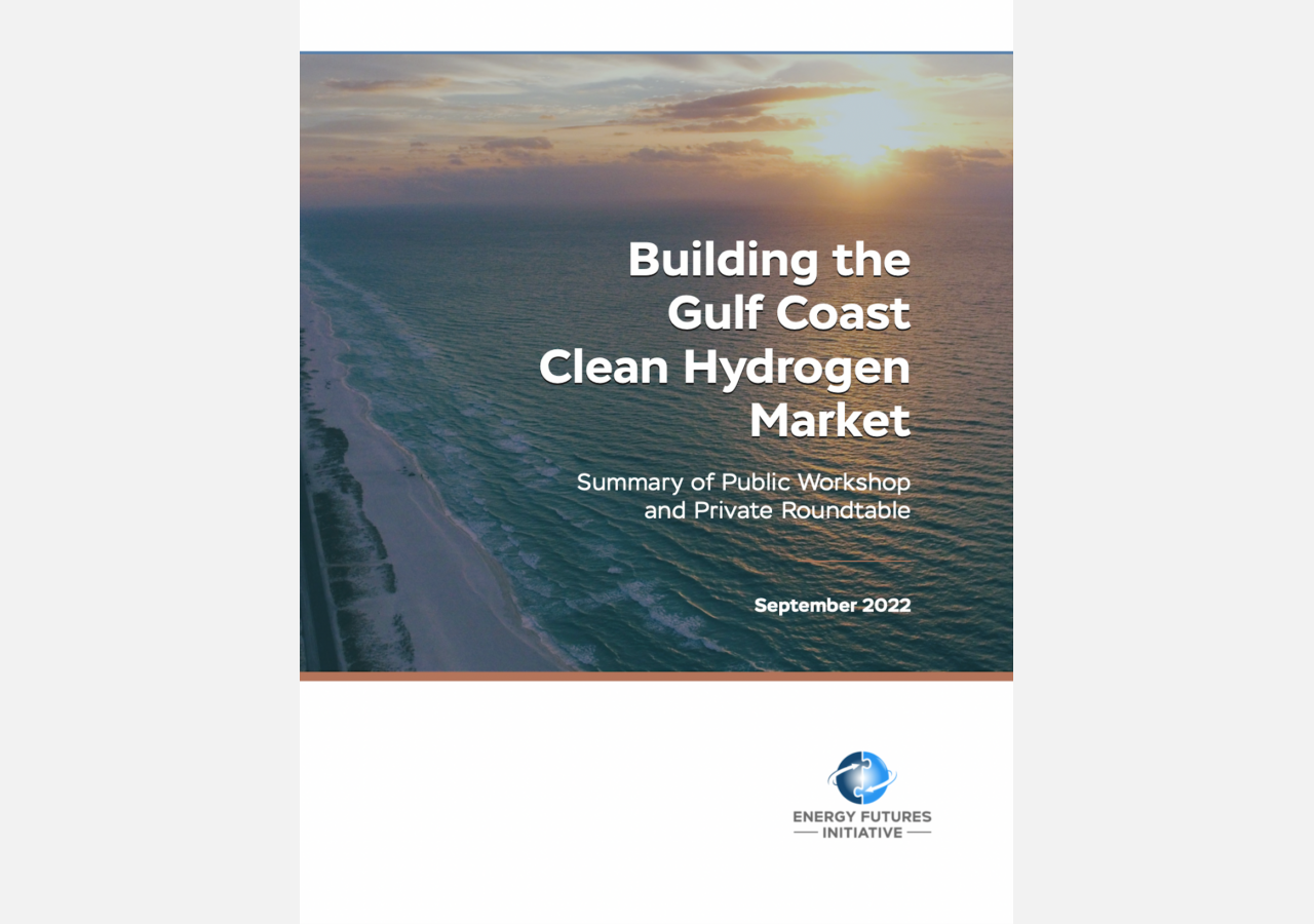 Image of Report Cover - Building the Gulf Coast Clean Hydrogen Market: Summary of Public Workshop and Private Roundtable, September 2022