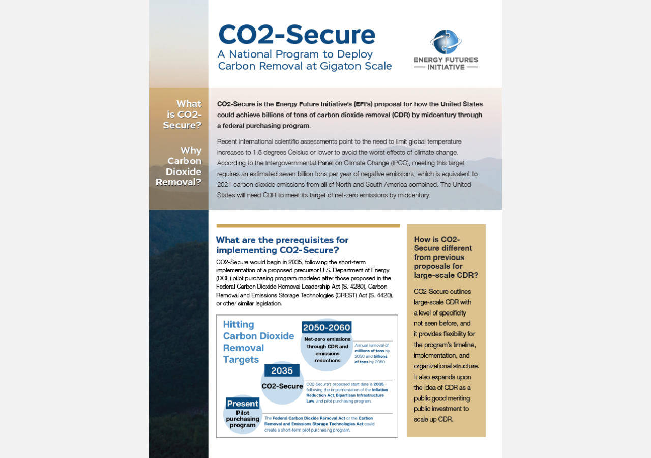 CO2-Secure: A National Program to Deploy Carbon Removal at gigaton Scale