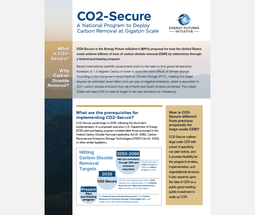 CO2-Secure: A National Program to Deploy Carbon Removal at gigaton Scale