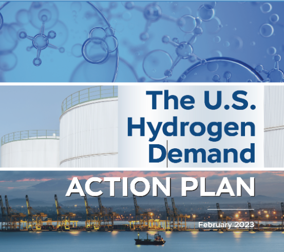 Report cover for the U.S. Hydrogen Demand Action Plan