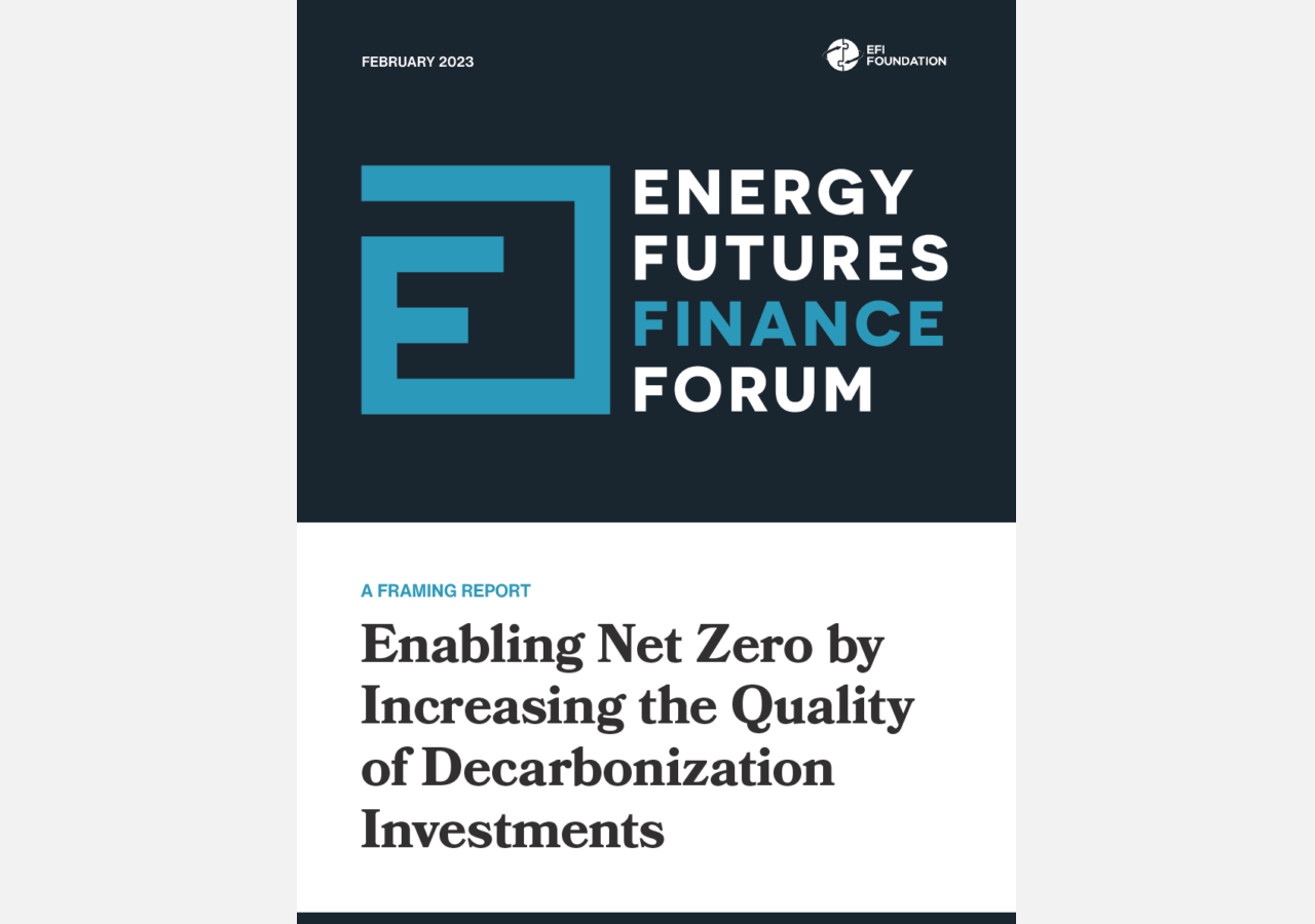 Cover image for EF3 Increasing the Quality of Investments Report