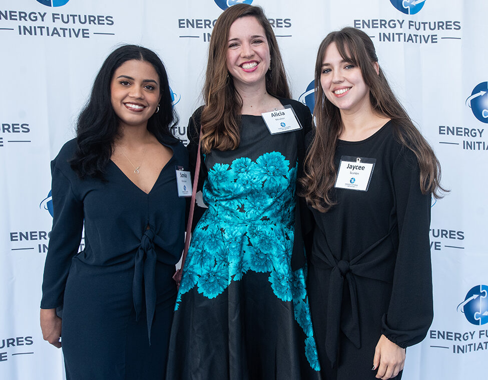 Photo of EFI Foundation's (left to right) Sonia Velasquez, Alicia Moulton, and Jaycee Scanlon