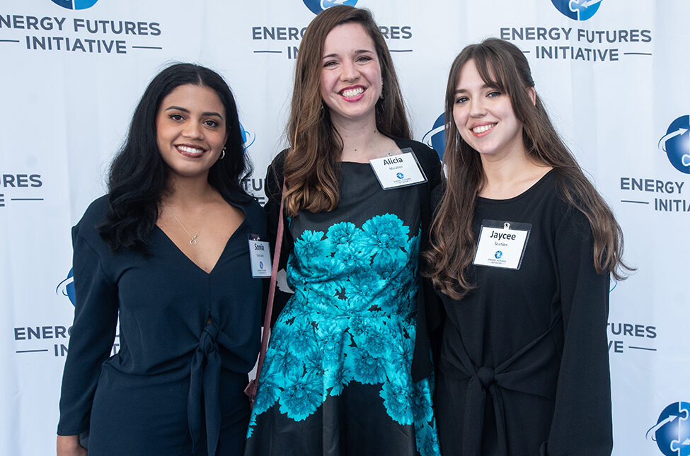 Photo of EFI Foundation's (left to right) Sonia Velasquez, Alicia Moulton, and Jaycee Scanlon