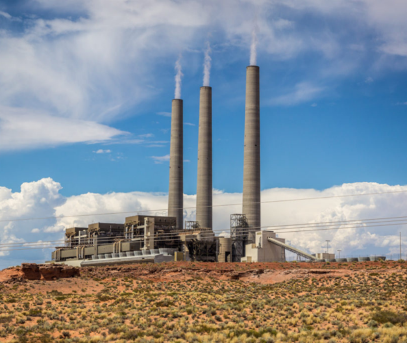 The Navajo Generating Station, a coal-fired power plant located on the reservation, closed permanently in 2017. (Photo credit: Mattia Panciroli, Creative Commons License, no changes made.)