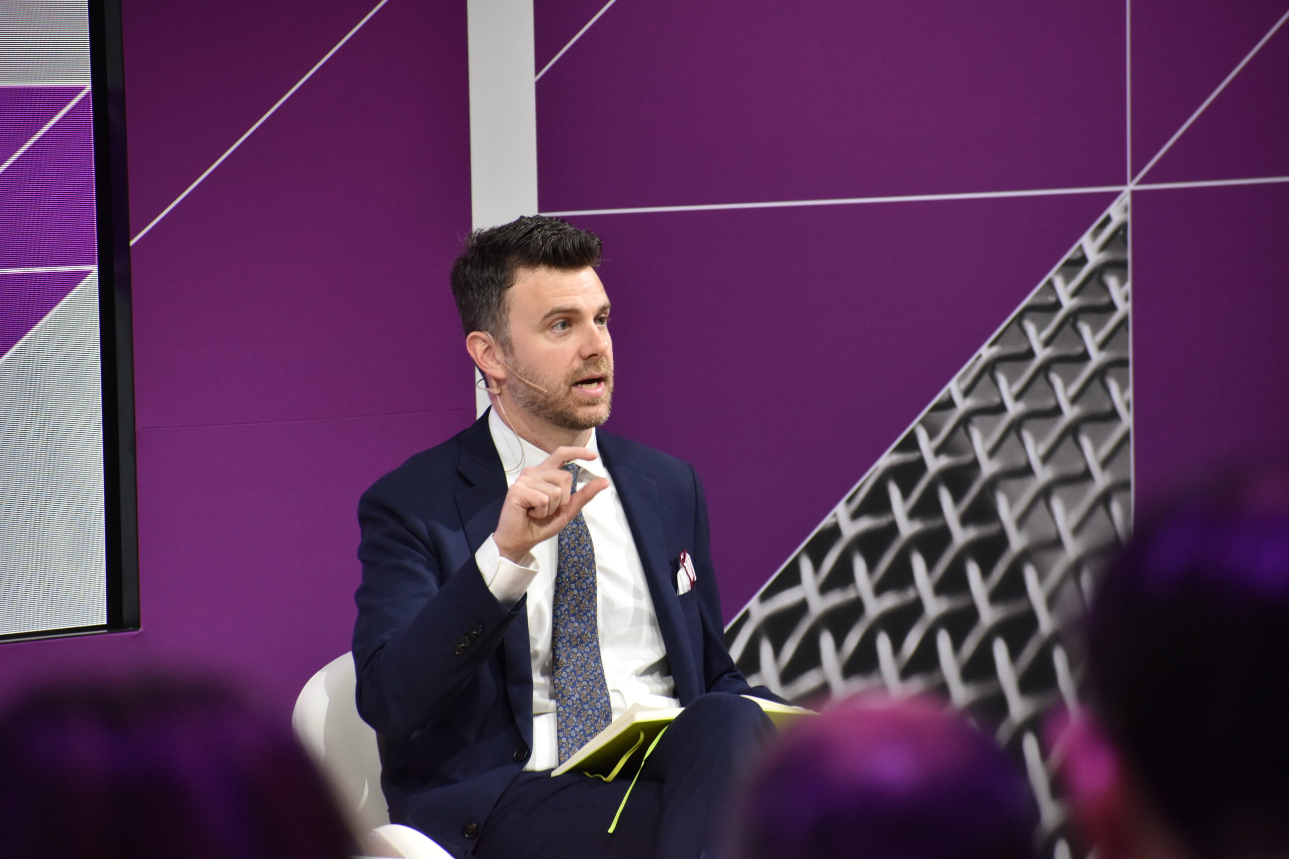 A closeup of EFIF's Alex Kizer at CERAWeek